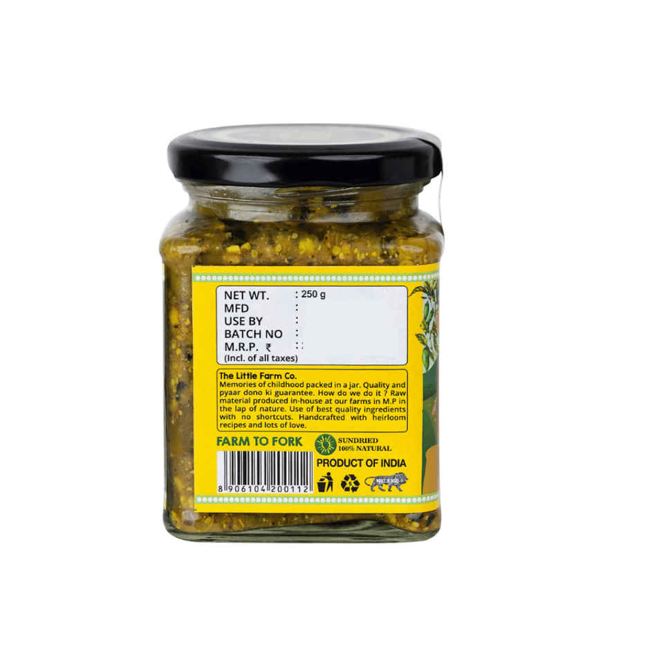 The Little Farm Co. Green Chilli Pickle Achaar | No Added Preservatives