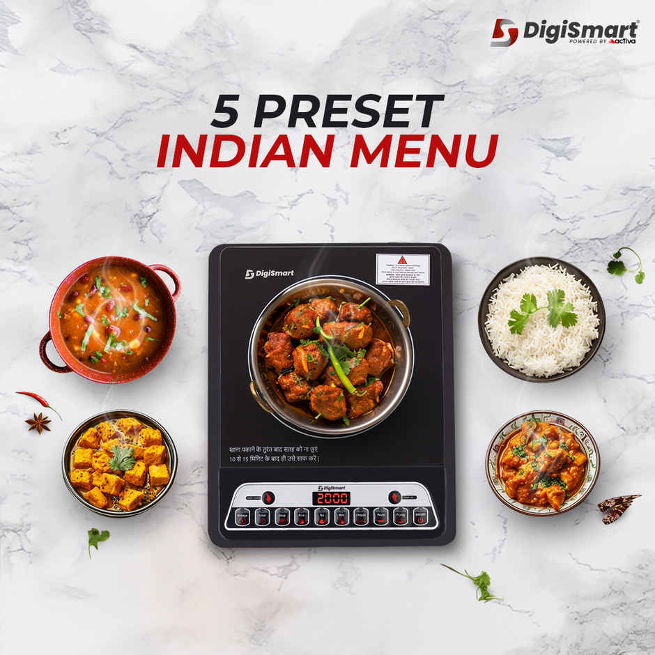 Digismart Mark-1 Induction Cooktop (2000 Watts) with Indian Menu Option