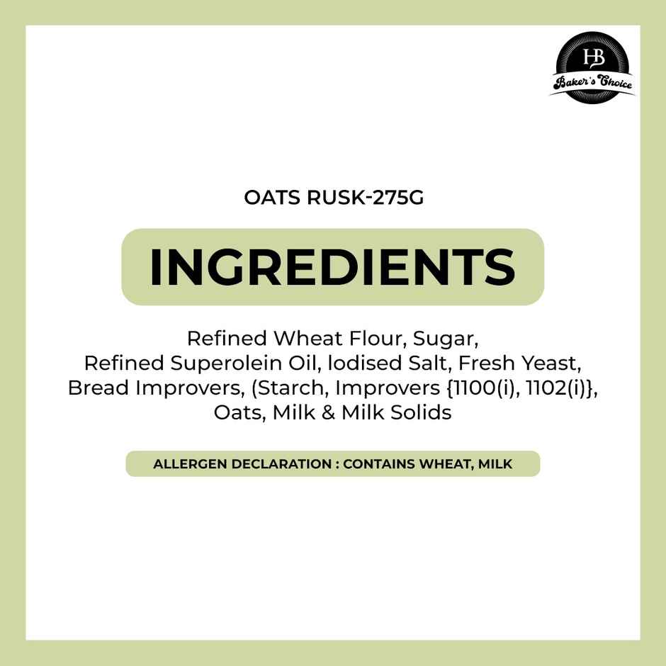 HB Bakers Choice Oats Rusk