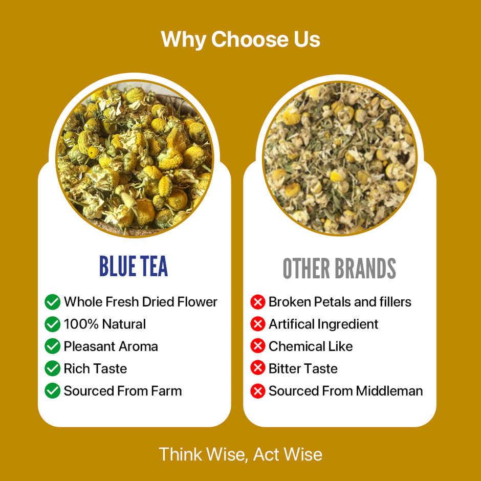 Blue Tea - Chamomile Flower Herbal Tea Jar