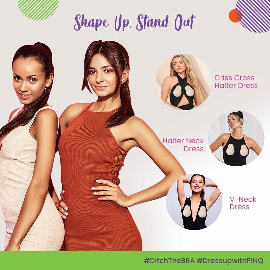 Pinq Polka Breast Lift Cups C-D Nude - Nude