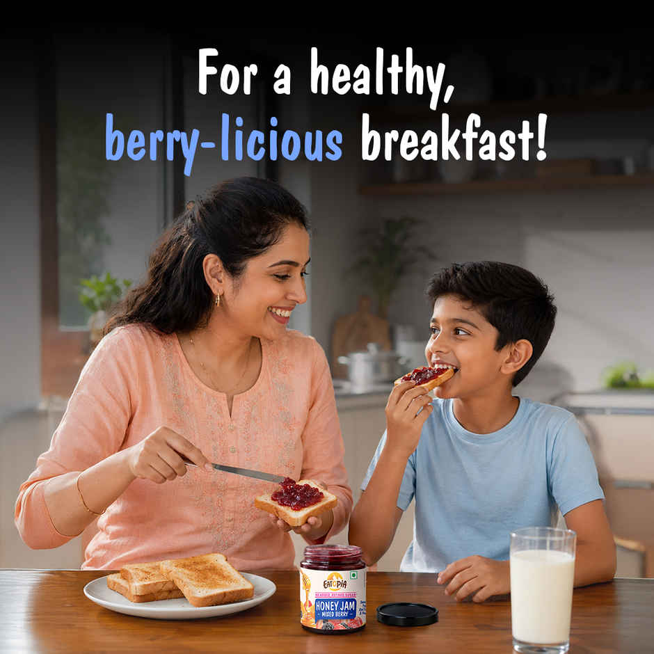 Eatopia Healthy Mixed Berry Honey Jam (No Refined Sugar & Preservatives )