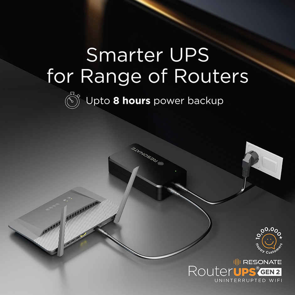 Resonate MiniUPS 12V2A, Upto 8 hours Backup - Gen2