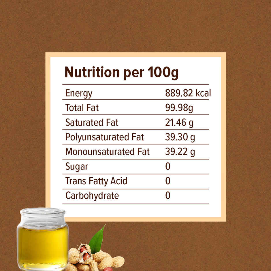 Conscious Food Cold Pressed Groundnut (Peanut) Oil | Healthy Cooking Oil