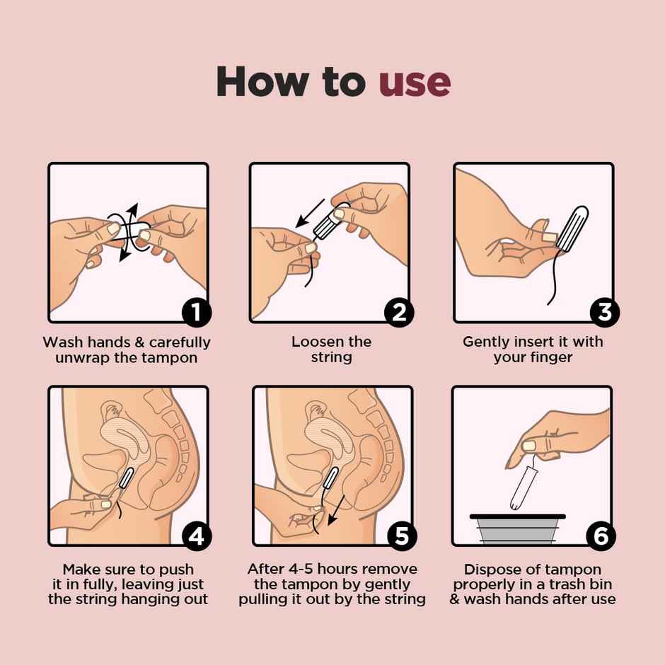 Pee Safe Biodegradable Tampon Medium Flow - Super