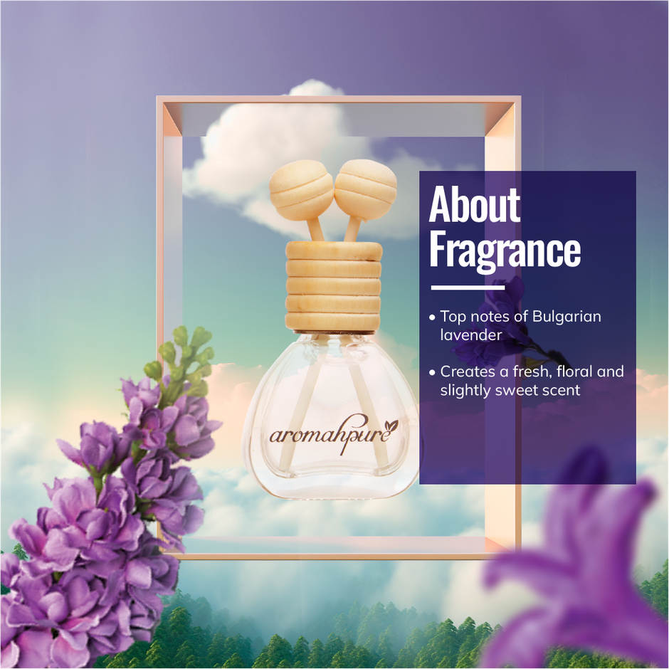 Aromahpure Car Perfume Vent Clip with Reed Stick | Lavender Fragrance | Last upto 30 days Pack Of 2 Combo