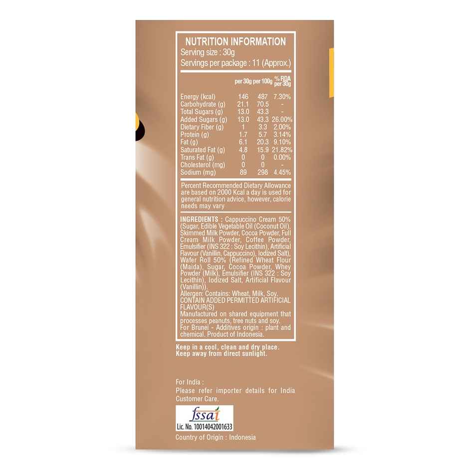 Delfi Twister Cappuccino Wafer Rolls