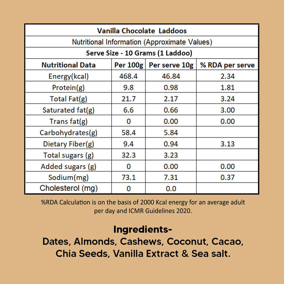 Eat Better Co Vanilla & Chocolate Laddoos | No Added Sugar | High Protein, 100% Natural