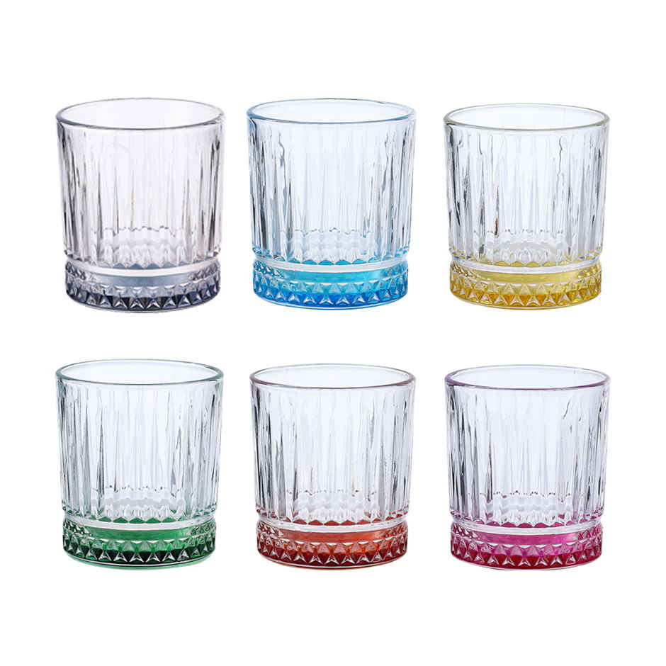 Dubai Whisky Coloured Glass | Skb3173 | Set of 6 Pcs | 330 ml | Sanjeev Kapoor