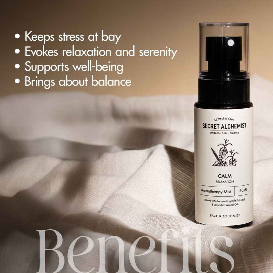 Secret Alchemist Calm Face Mist with Hyaluronic Acid & Lavender for Hydration & Relaxation