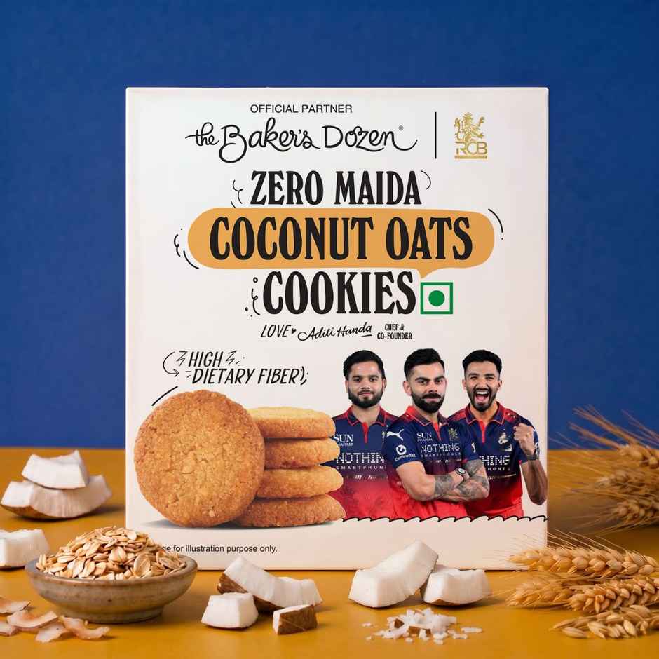 The Baker's Dozen Zero Madia Coconut Oats Cookies | 24% Coconut & Oats | Healthy Cookies