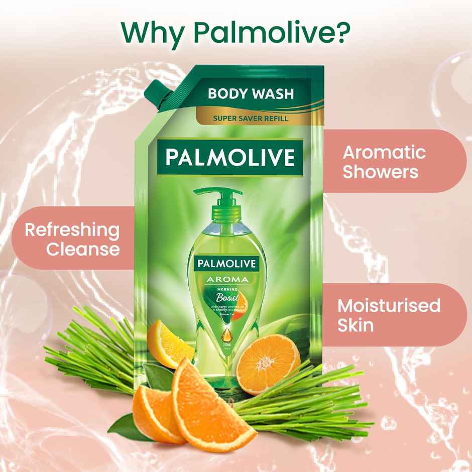 Palmolive Orange Essential Oil & Lemongrass Aroma Morning Boost Body Wash Refill Pack