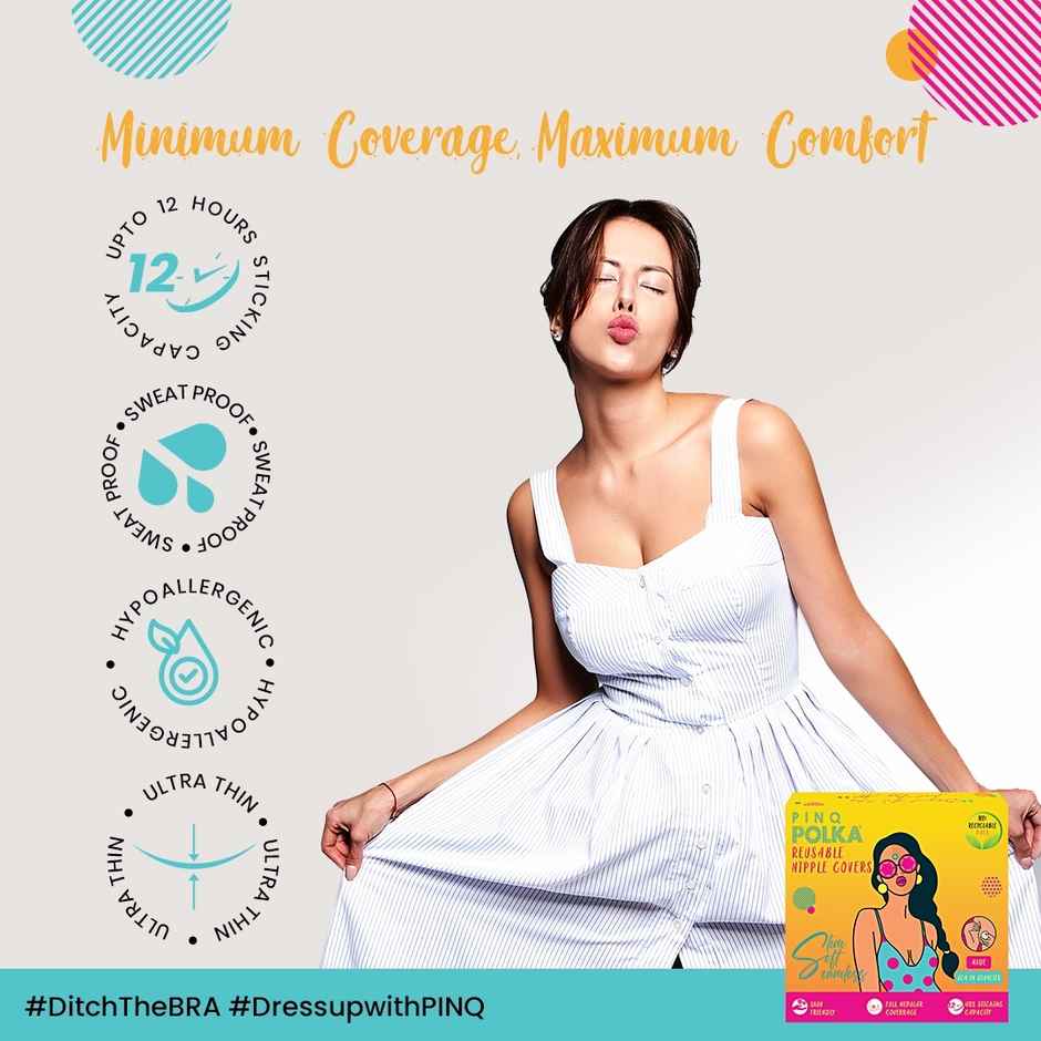 Pinq Polka Reusable Nipple Covers Regular 8 cm | Nude