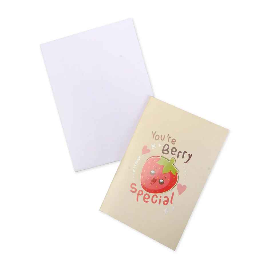 Itsy Bitsy 3d Greeting Card & Envelope Berry Special 4 x 6 Inch Approx 2 Pc Lb
