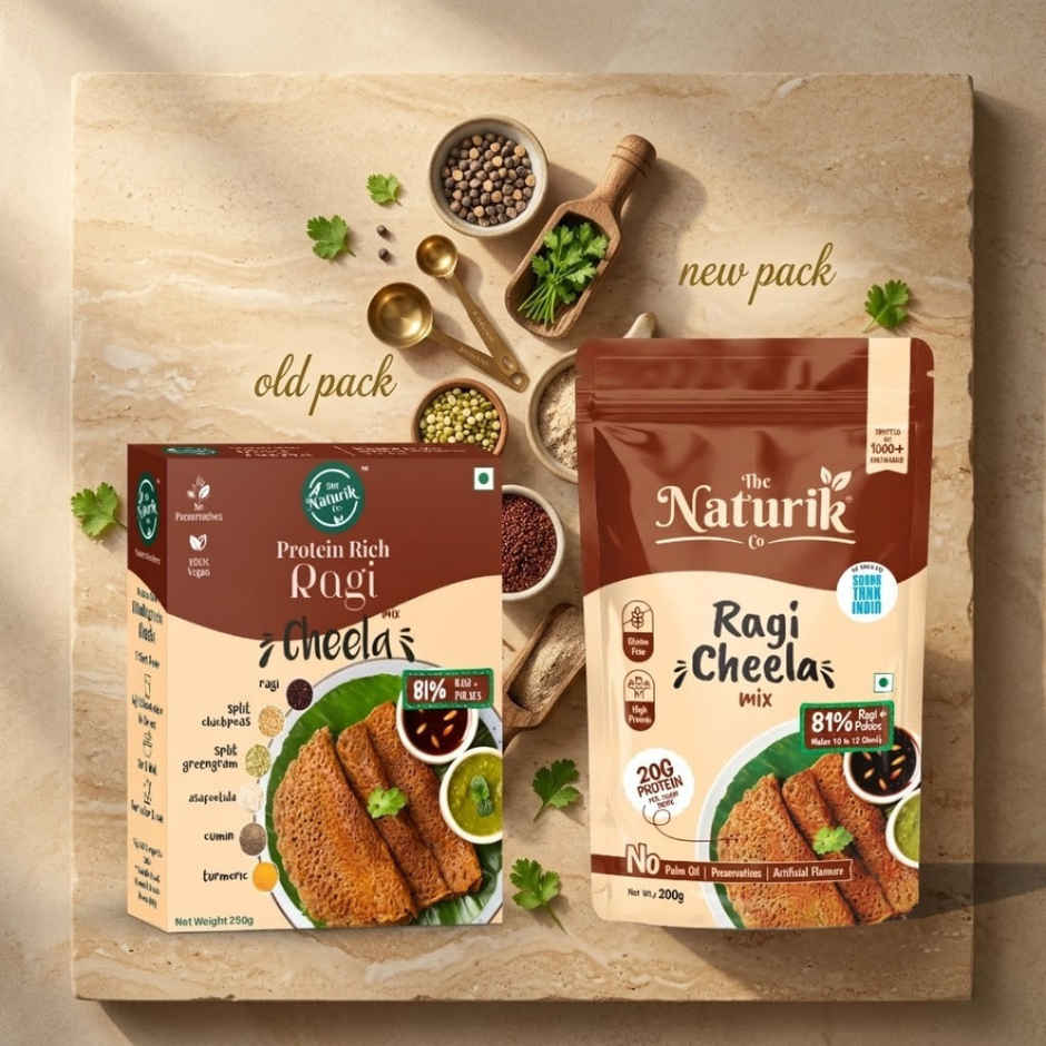 The Naturik Co Ragi High Protein Chilla Mix | Calcium Rich | Healthy Diet Breakfast