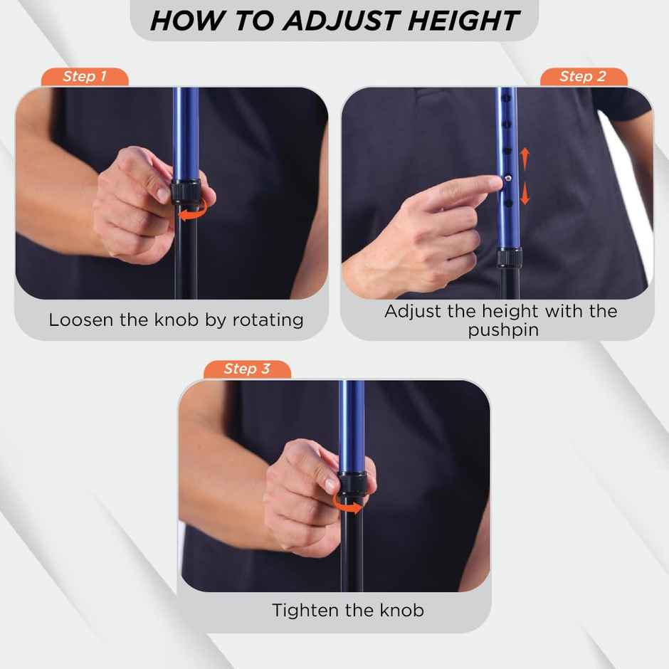 Vissco Avanti Plus T Shape Aluminum Stick Blue