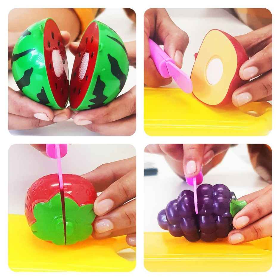 Webby Realistic Sliceable Fruits Cutting Toy | 9 Pieces Set | 3+ years