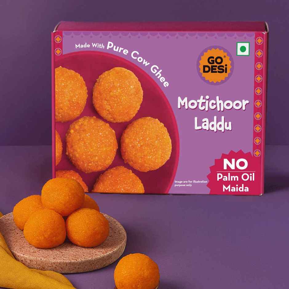 GO DESi Ghee Motichoor Laddu | No Palm Oil | With Pure DESi Ghee