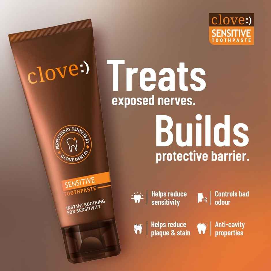Clove Oral Care Sensitive Toothpaste | Reduce Senstivity | Dual Action Toothpaste For Sensitivty