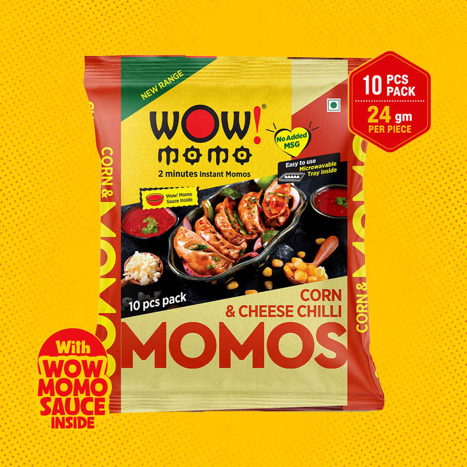 Wow! Corn & Cheese Chilli Momos | Cheesy & Spicy