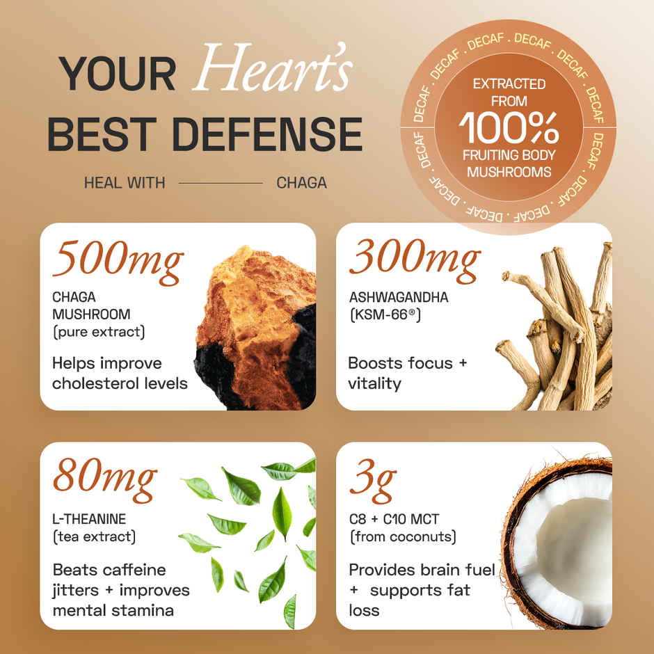 Ace Blend Chaga Mushroom Coffee | Antioxidant & Heart Support