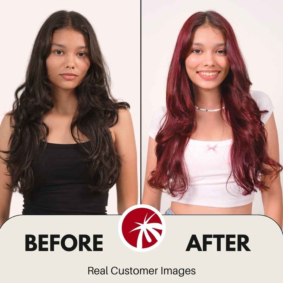Paradyes No Bleach Cherry Coke Glossy Hair Tint, Ammonia|free Hair Color for Natural Black Hair
