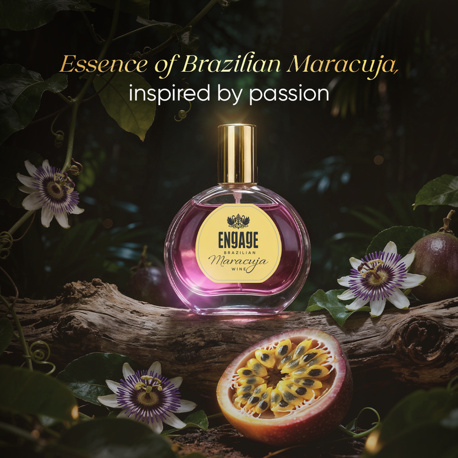 Engage Brazilian Maracuja Wine EDP for Women | Long Lasting Perfume | Musk, Vanilla