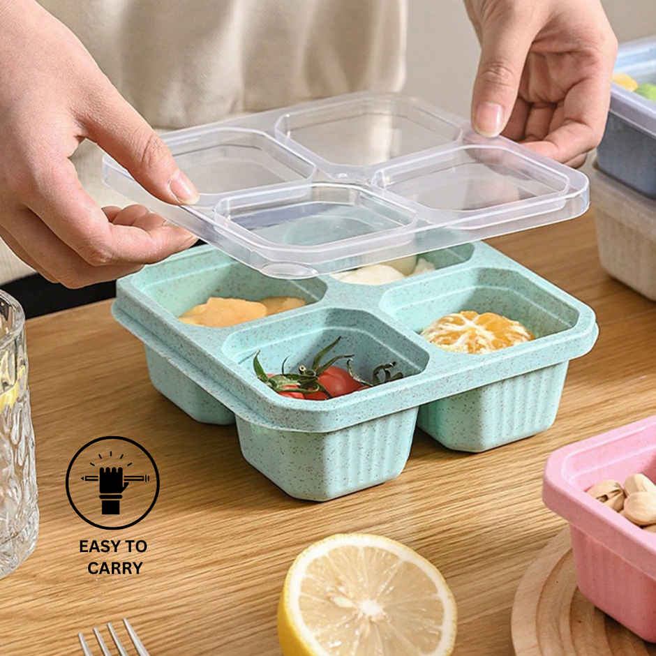 ReeQ Bento Snack Tray 4 Compartment Set