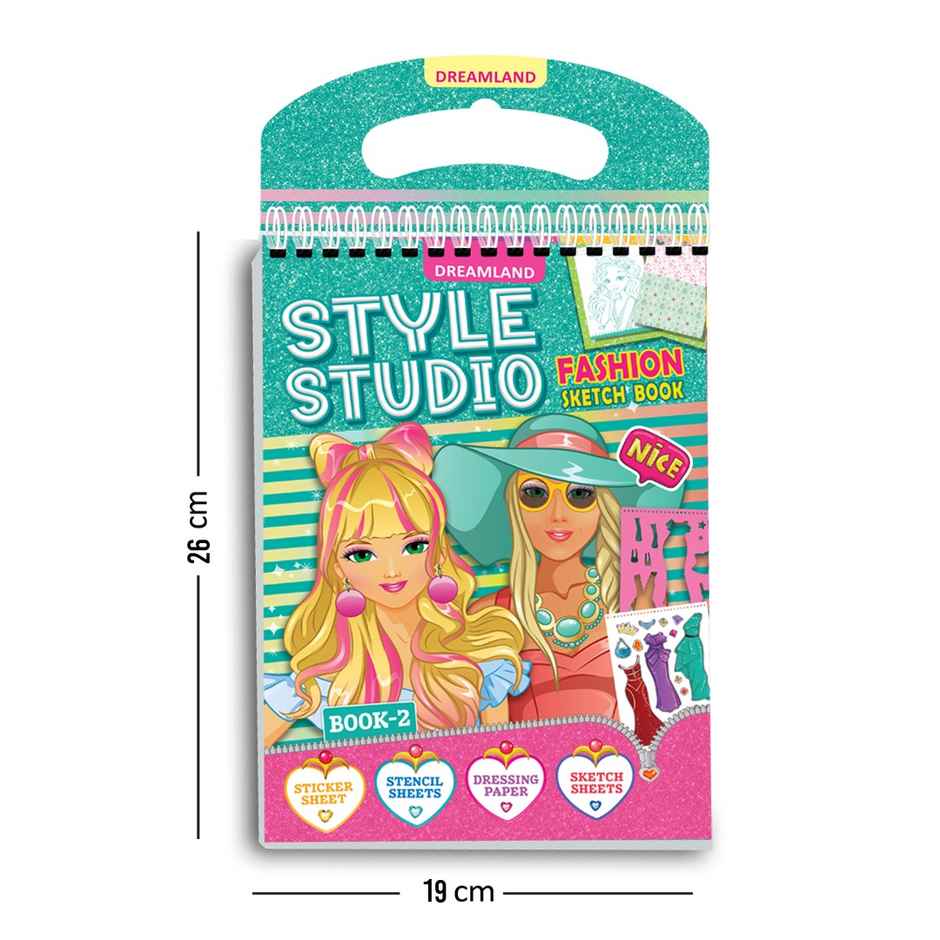 Style Studio Fashion Sketch Activity Book | Sticker Sheets, Stencil Sheets & Sketch Pages
