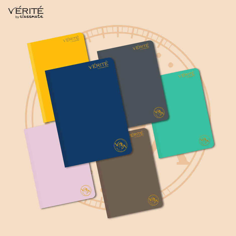 Verite by Classmate | Lay Flat Longbook | Royal Blue | Size 297 X 210 | Single Line | 140 Pages