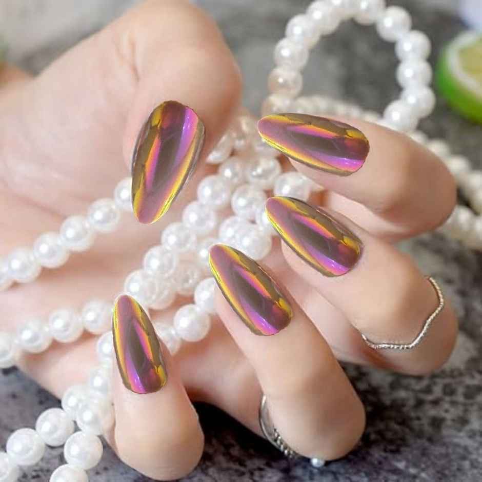 Sanfe Instant Stick On Nails - Brown Chrome