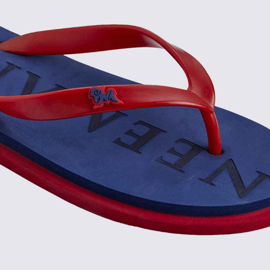 Neemans Unisex Eco Classic Slippers | Blue with Red - UK 10