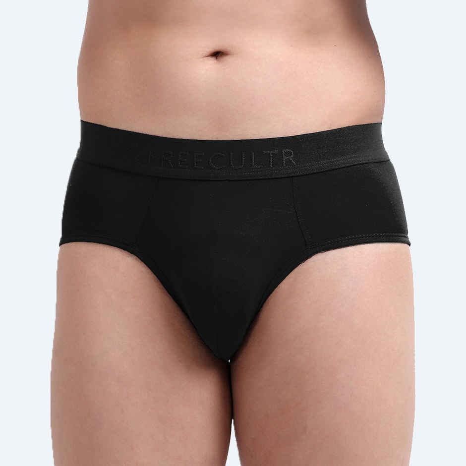 Freecultr Men's Underwear Micromodal Classic Brief - Pack of 1 Color Black Size - M