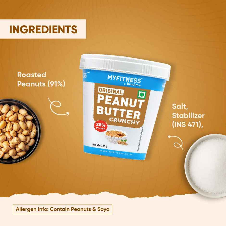 MyFitness Original Peanut Butter Crunchy Spread | High Protein