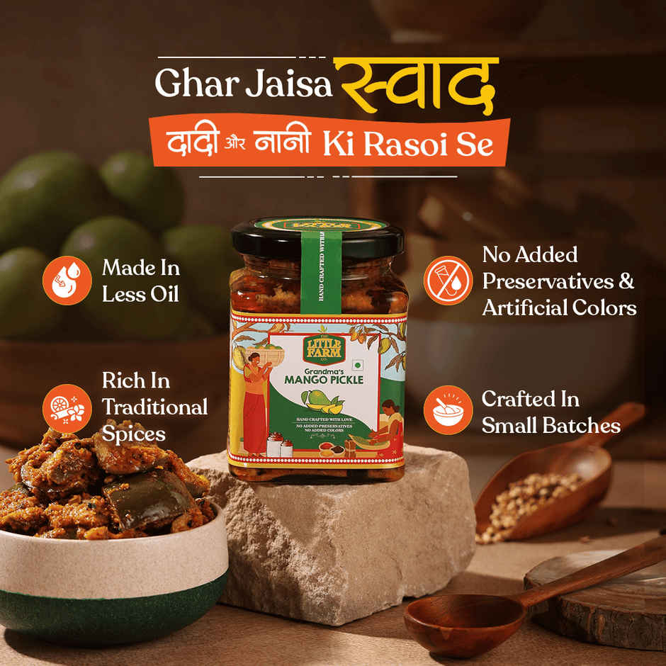 The Little Farm Co. Mango Pickle | Achaar | Made in less oil