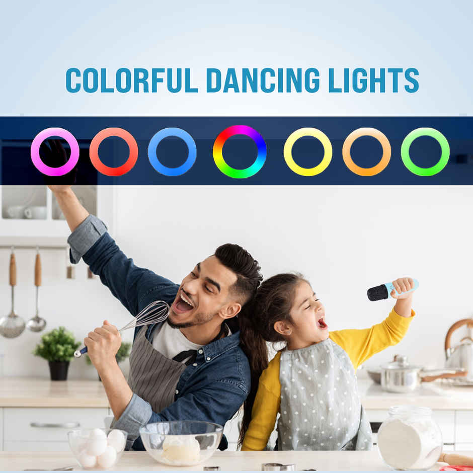 Kidsmate Mini Karaoke Machine with Wireless Mic for Kids | Blue