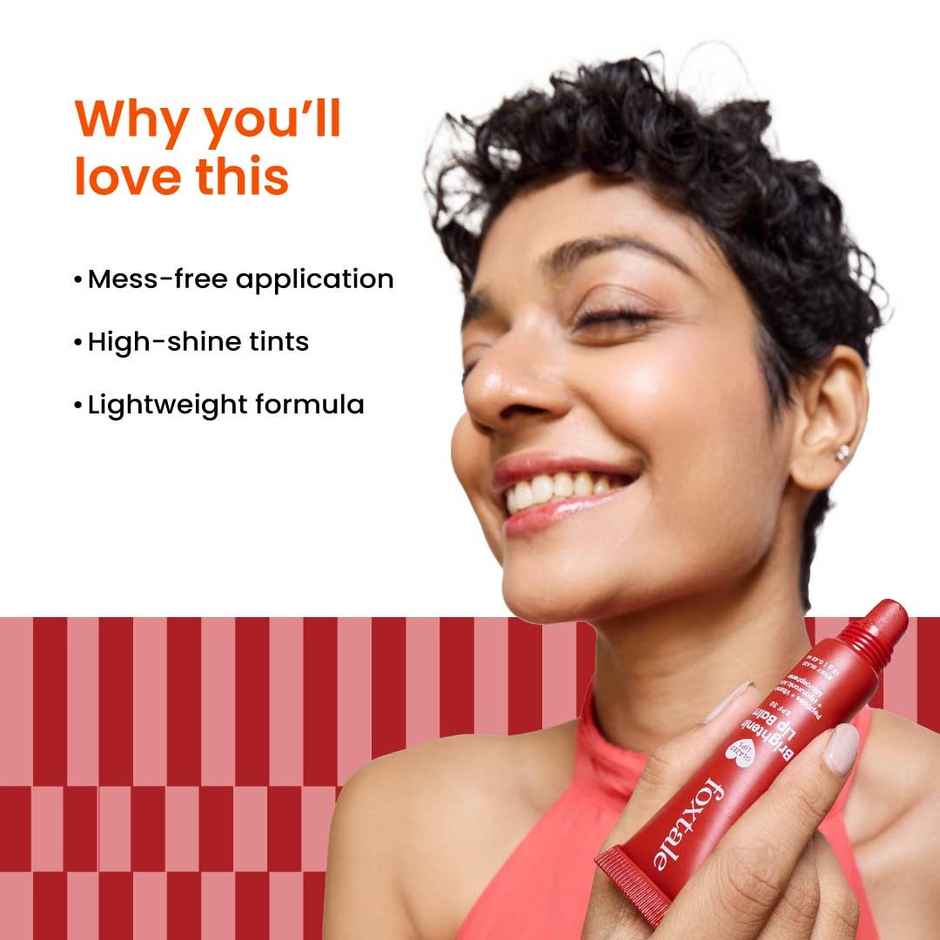 Foxtale SPF 30 Brightening Lip Balm with Peptitdes (Ruby)