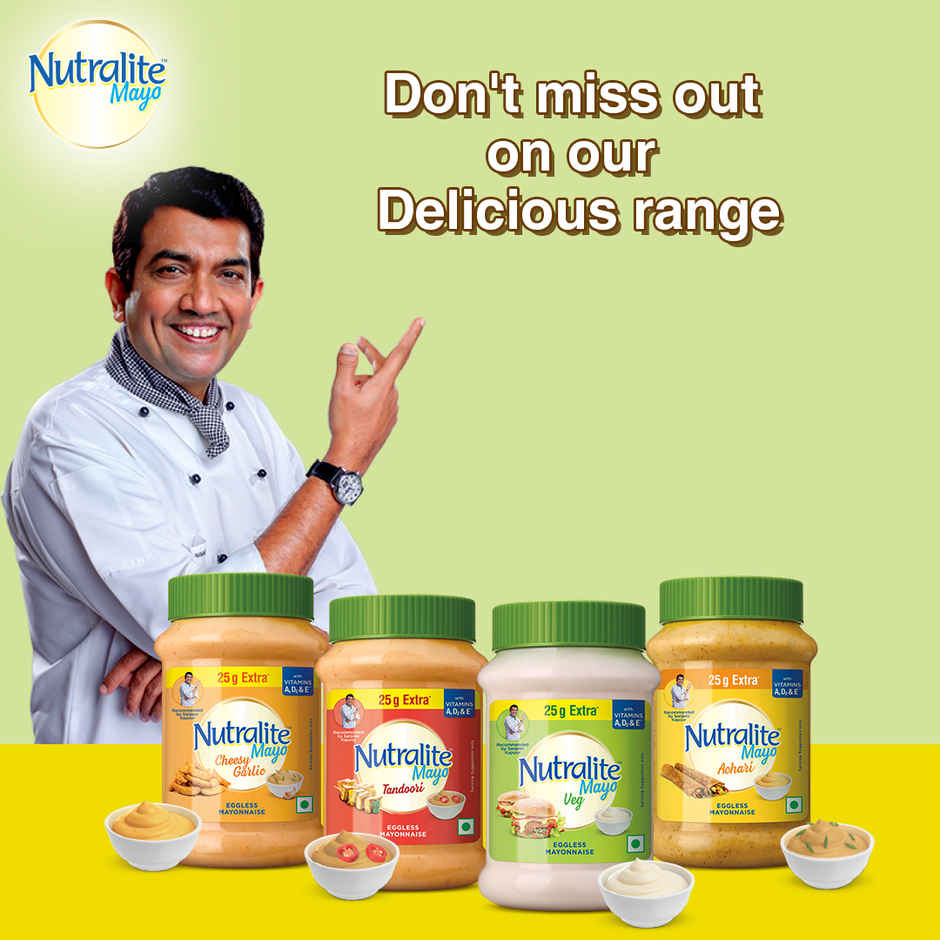 Nutralite Mayo Veg Eggless Mayonnaise | Extra 25g Free - 275 g Combo
