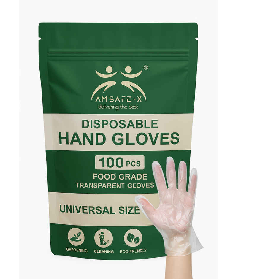 AM SAFE-X Transparent Disposable Gloves Food Grade