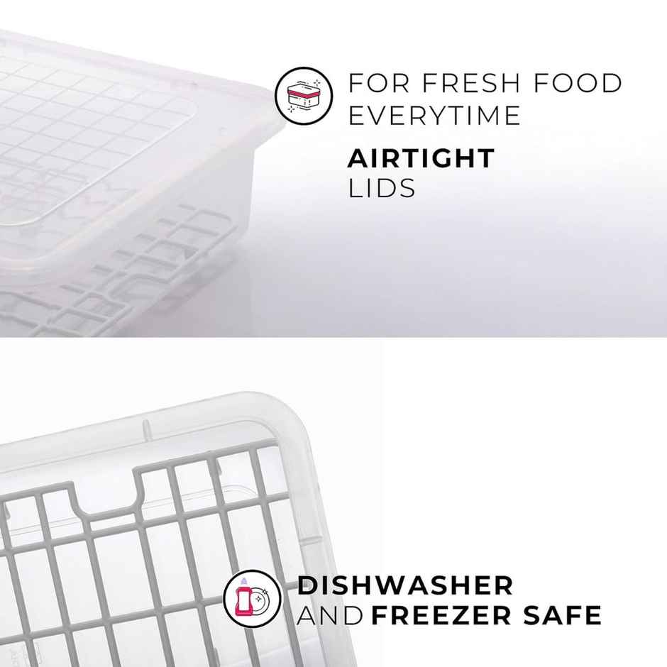 ReeQ Fridge Storage Box Large Vegetable and Fruit Organizer with Lid - 2 L