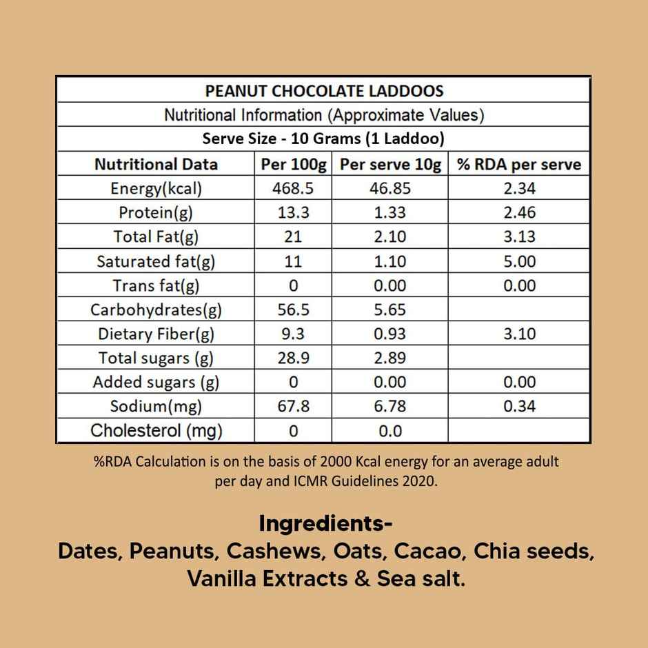 Eat Better Co Peanut & Chocolate Laddoos | No Added Sugar | High Protein, Truly Natural