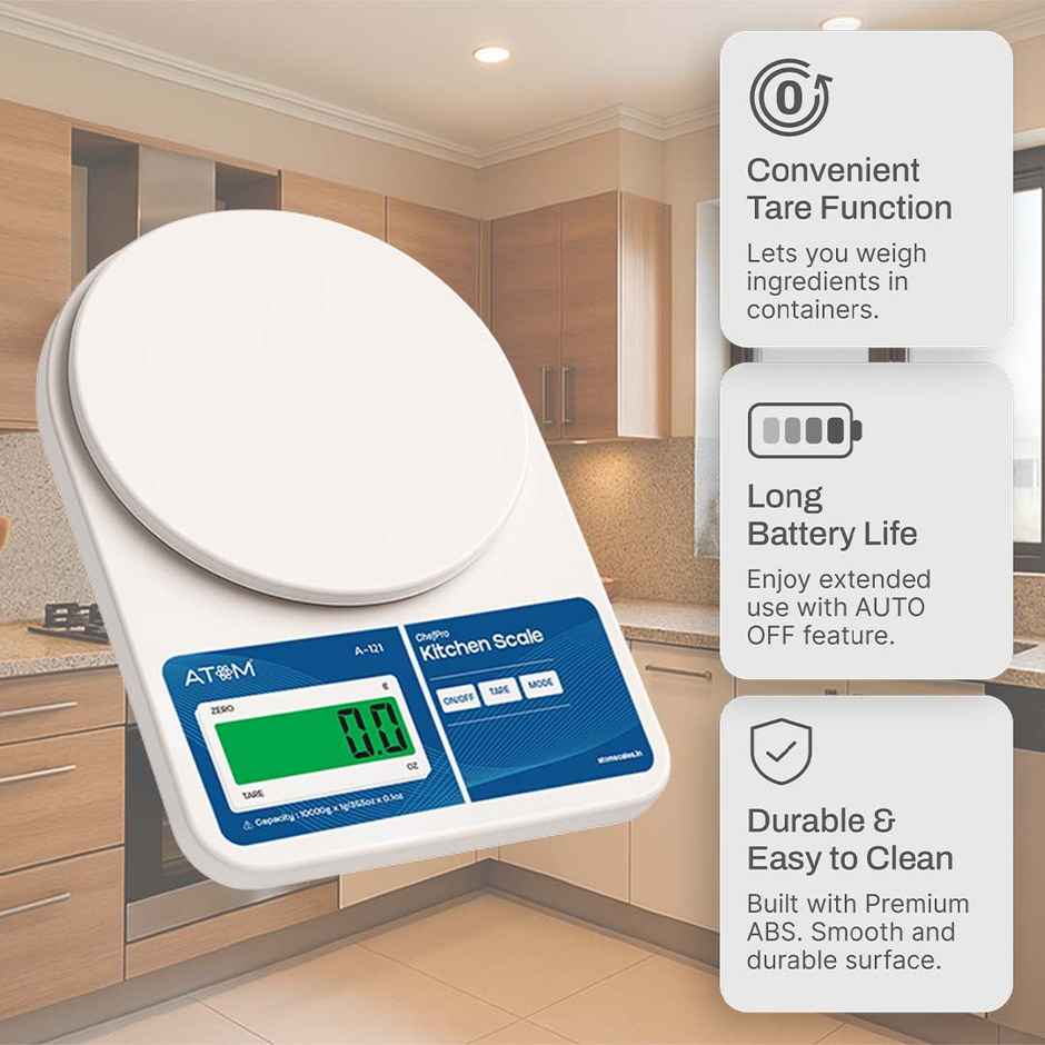 Atom Digital Kitchen Food Weighing Scale , SF400/A121, Color May vary