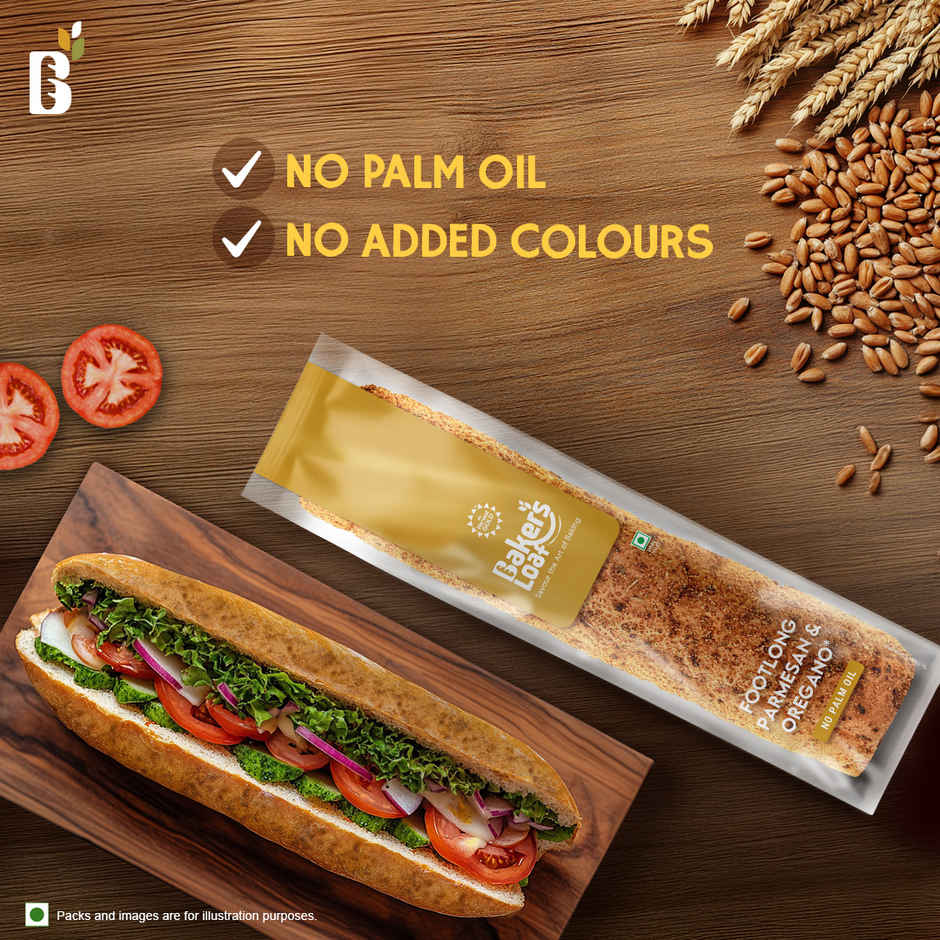 Baker's Loaf Parmesan Oregano No Palm Oil Sub (Footlong) by Harvest Gold