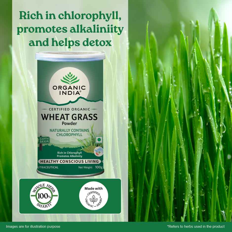 A TATA Product - Organic India Wheat Grass, Supports Immunity & Boosts Stamina