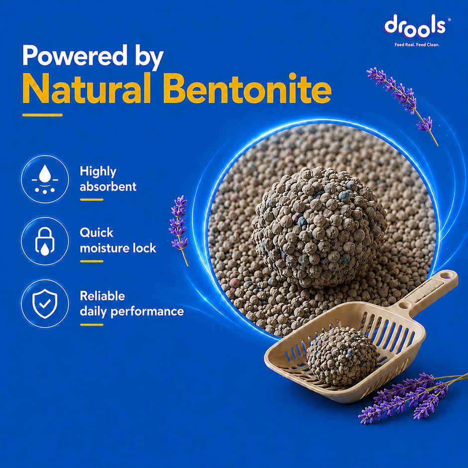 Drools Clumping Lavender Fragrance Pet Cat Litter (For Multiple Cats)