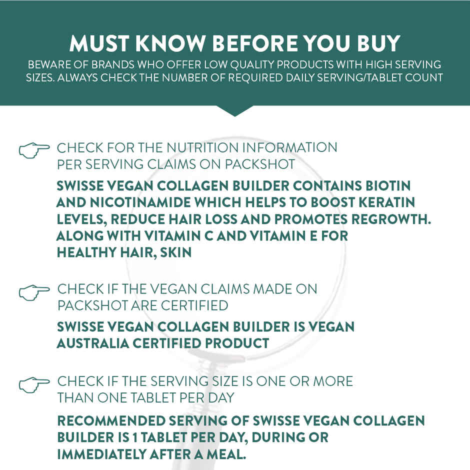 Swisse Vegan Collagen Builder with Biotin and Vitamin C Vegan Certified