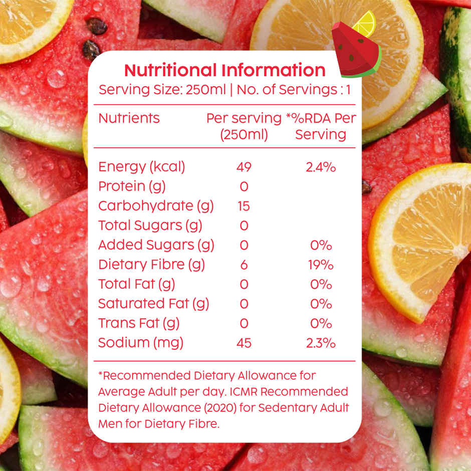 Plix Watermelon Lime Rizz Fizzy Soft Drink Can|Low Calorie & Zero Sugar|Prebiotics with 6g Fibre