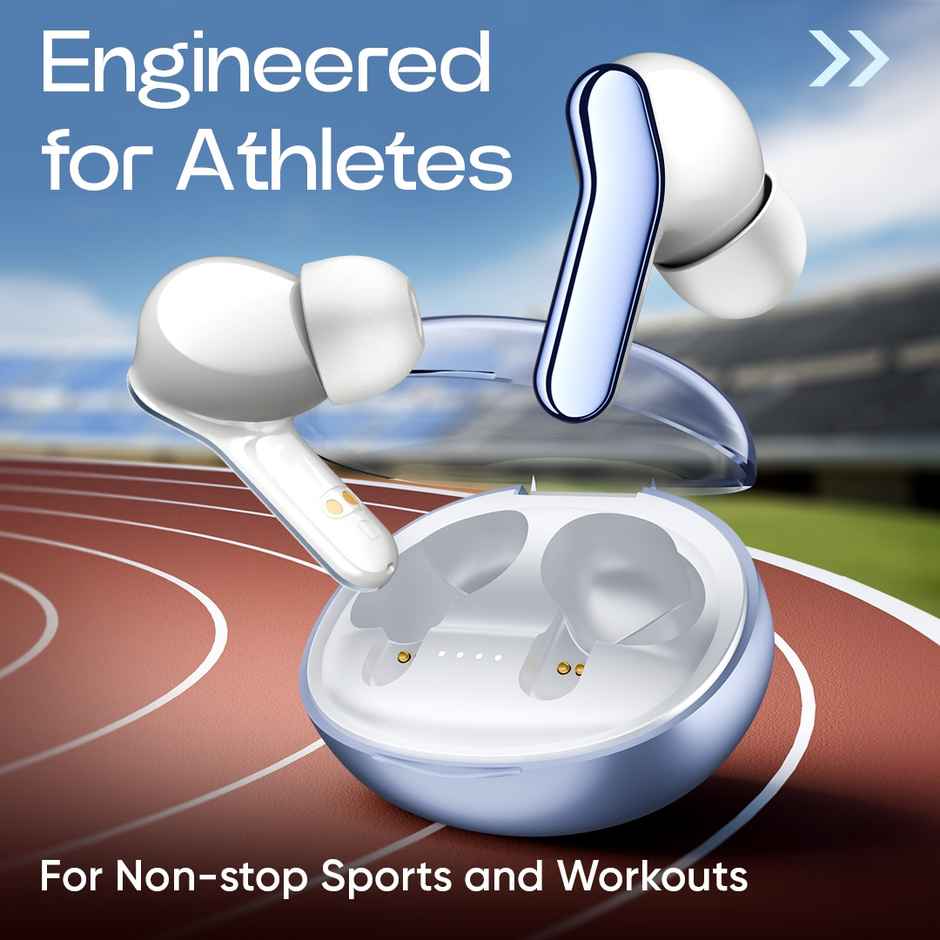 Mivi DuoPods i6 TWS |Engineered for Athletes | 13 mm Bass | 55H Playtime | Blue | True Wireless