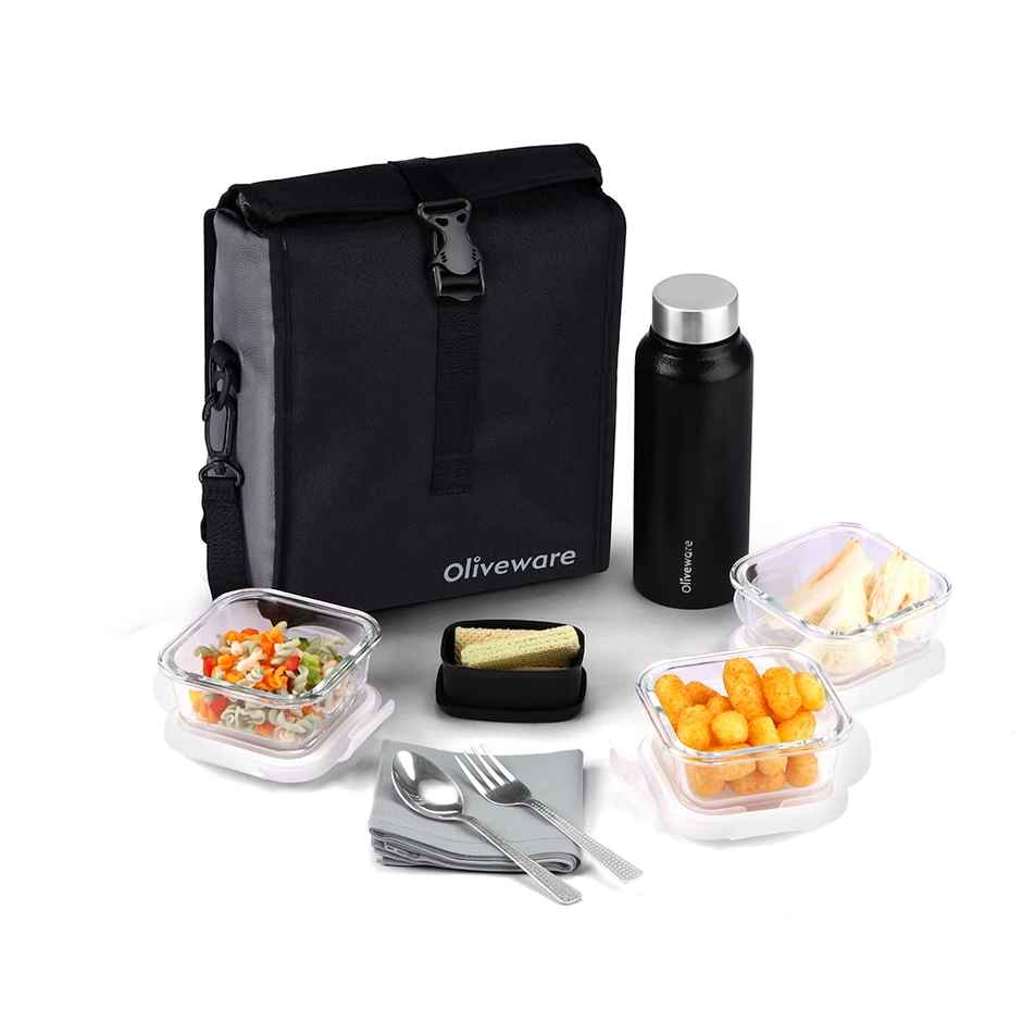 Oliveware Crystal Lunch Box - Black