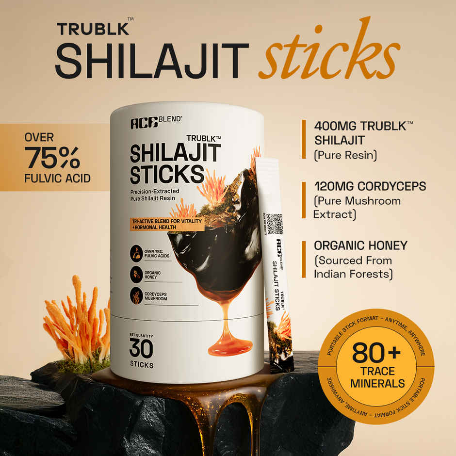 Ace Blend Trublk Shilajit Sticks | Natural Vitality & Testosterone Support | 5 Sticks